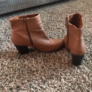 Tan booties